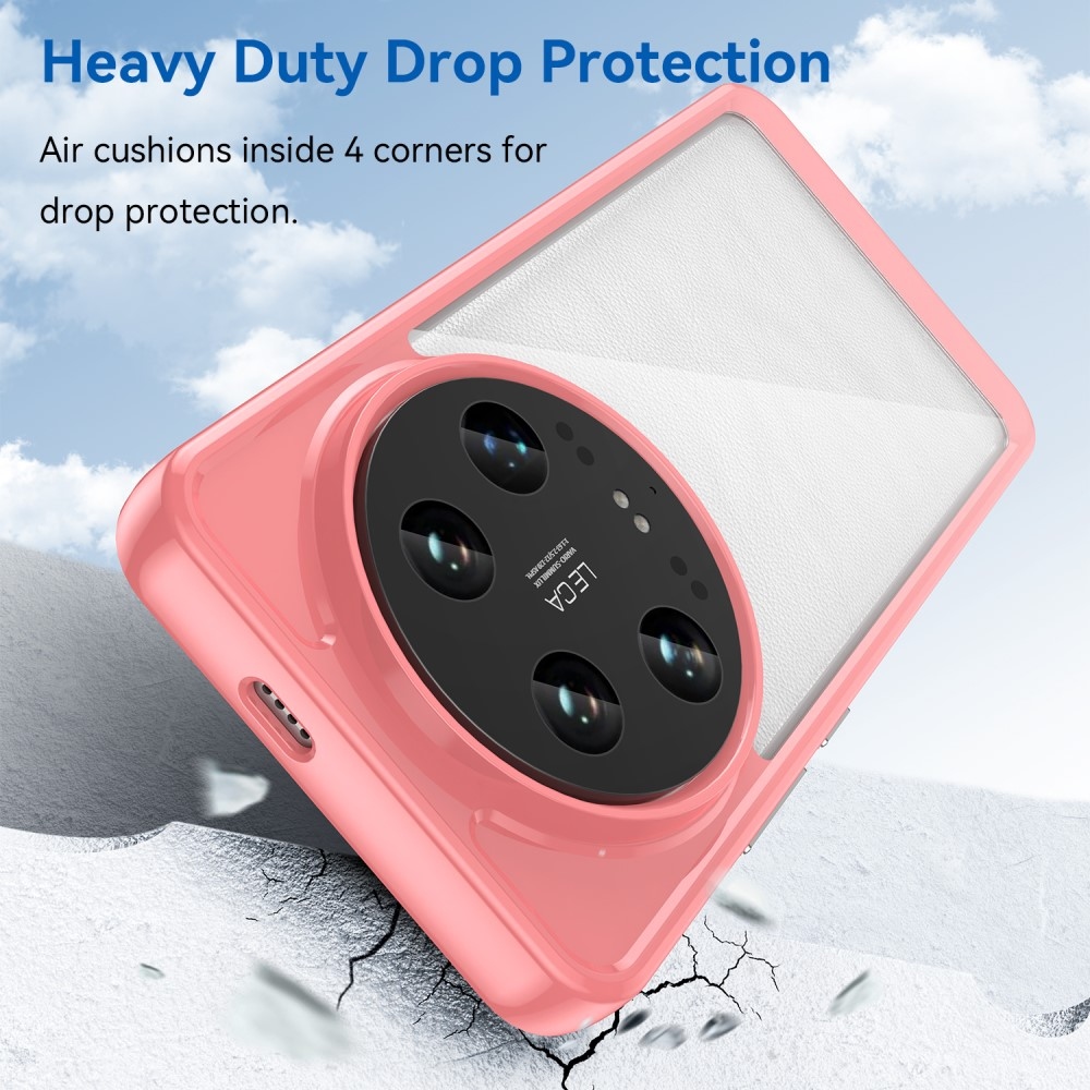 Gél tok fix hátlappal a Xiaomi 14 Ultra számára - piros