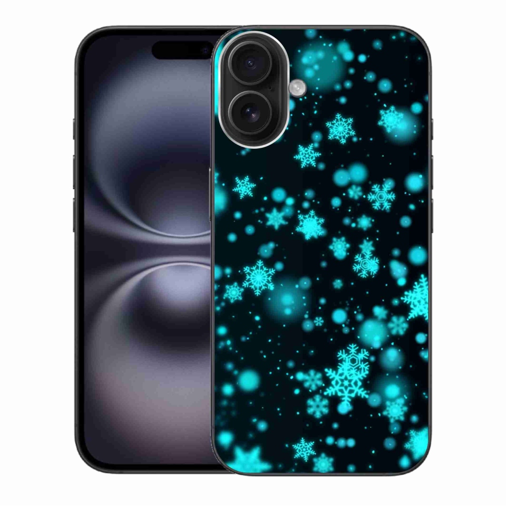 Gél borítás mmCase iPhone 16 Plus készülékhez - hópelyhek 1