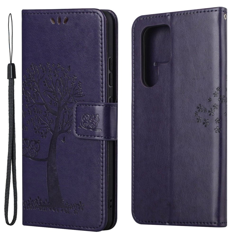 Fa könyv tok Samsung Galaxy S24 Ultra készülékhez - sötét lila