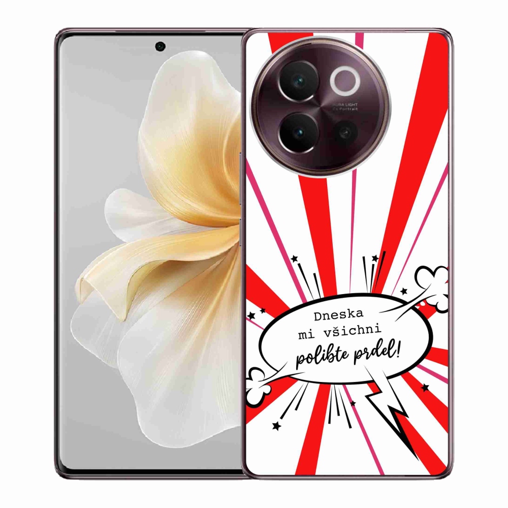 Gél borító mmCase a Vivo V40 Lite 5G készülékhez - vicces szöveg 15 fehér háttérrel