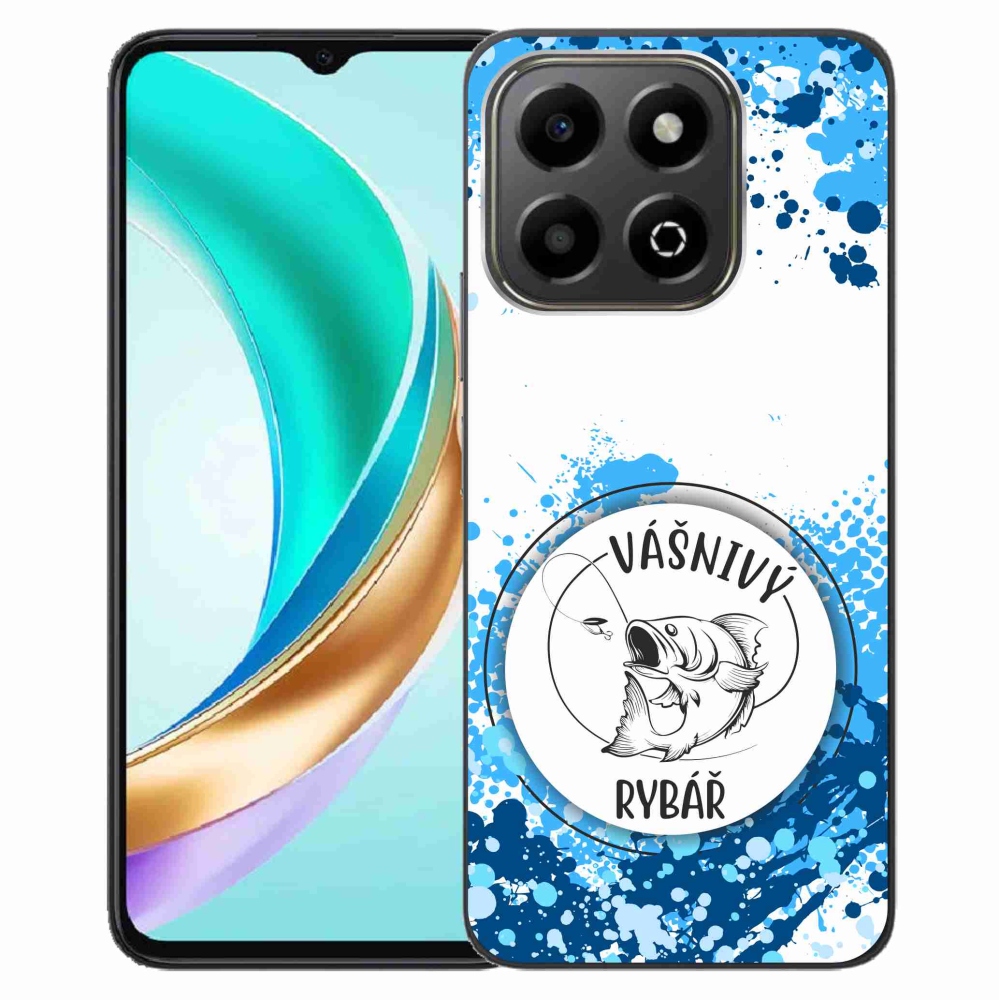 Gél borító mmCase a Honor X6b készülékhez - szenvedélyes halász fehér háttérrel