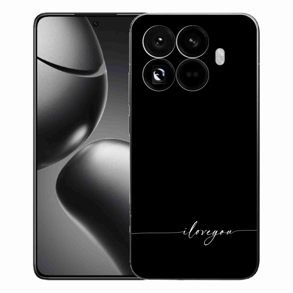 Gél borítás mmCase a Xiaomi 15T Pro számára - Szeretlek fekete háttérrel