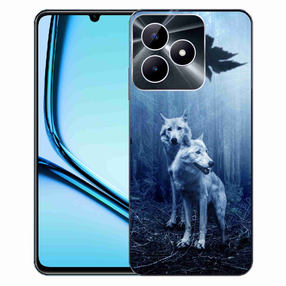 Zselés borítás mmCase a Realme Note 50 készülékhez - farkasok az erdőben