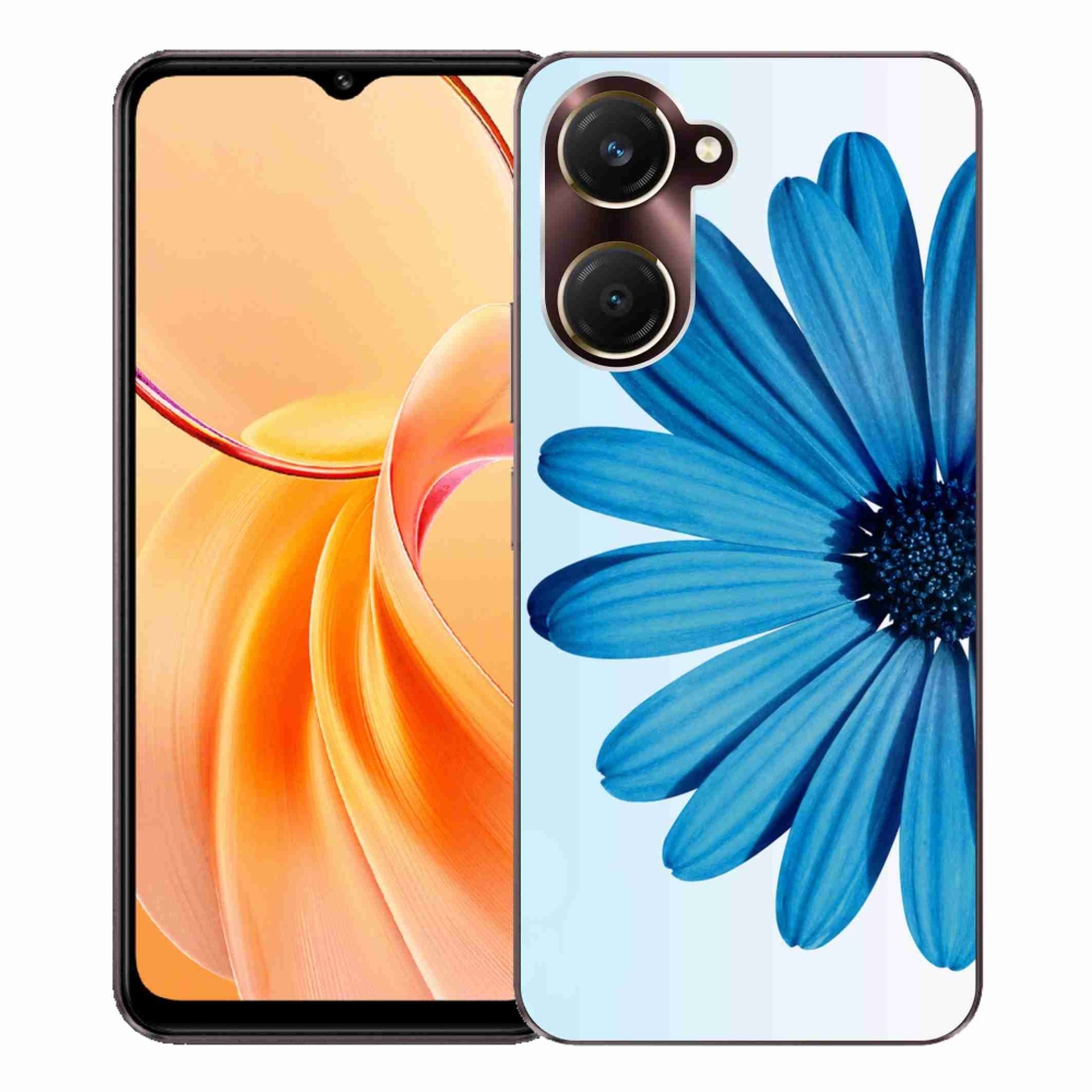 Zselés borítás mmCase a Vivo Y28s 5G készülékhez - kék margaréta