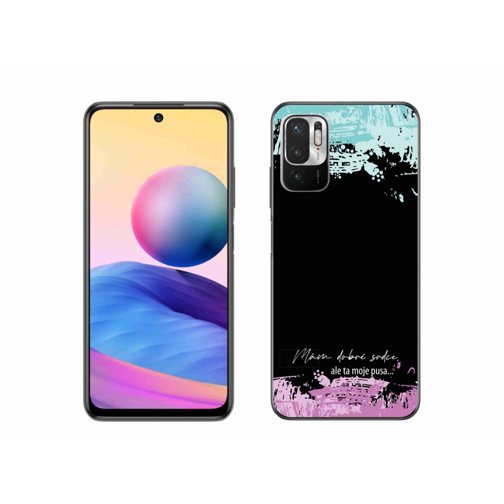 Gél borító mmCase a Xiaomi Poco M3 Pro/5G-hez - vicces szöveg 3 fekete háttérrel