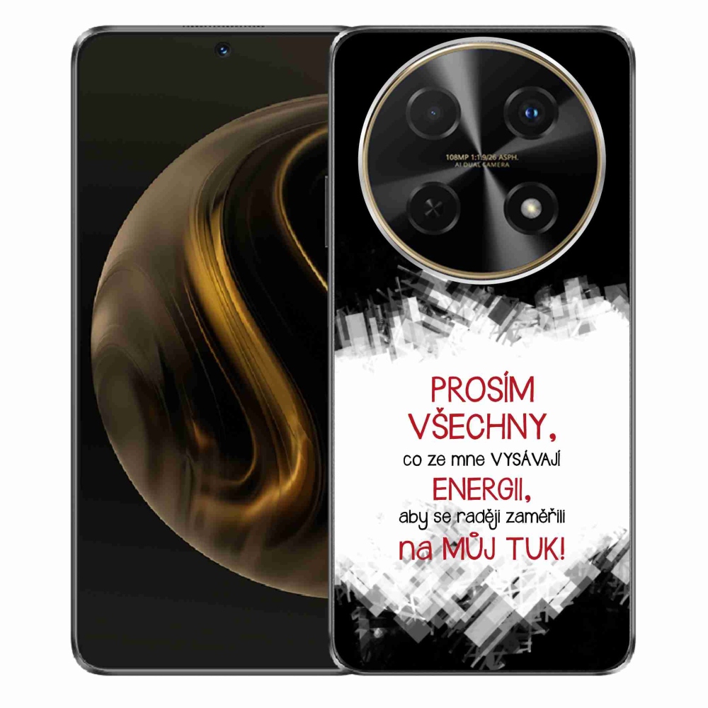 Gél borító mmCase a Huawei Nova 12i készülékhez - vicces szöveg 1 piros