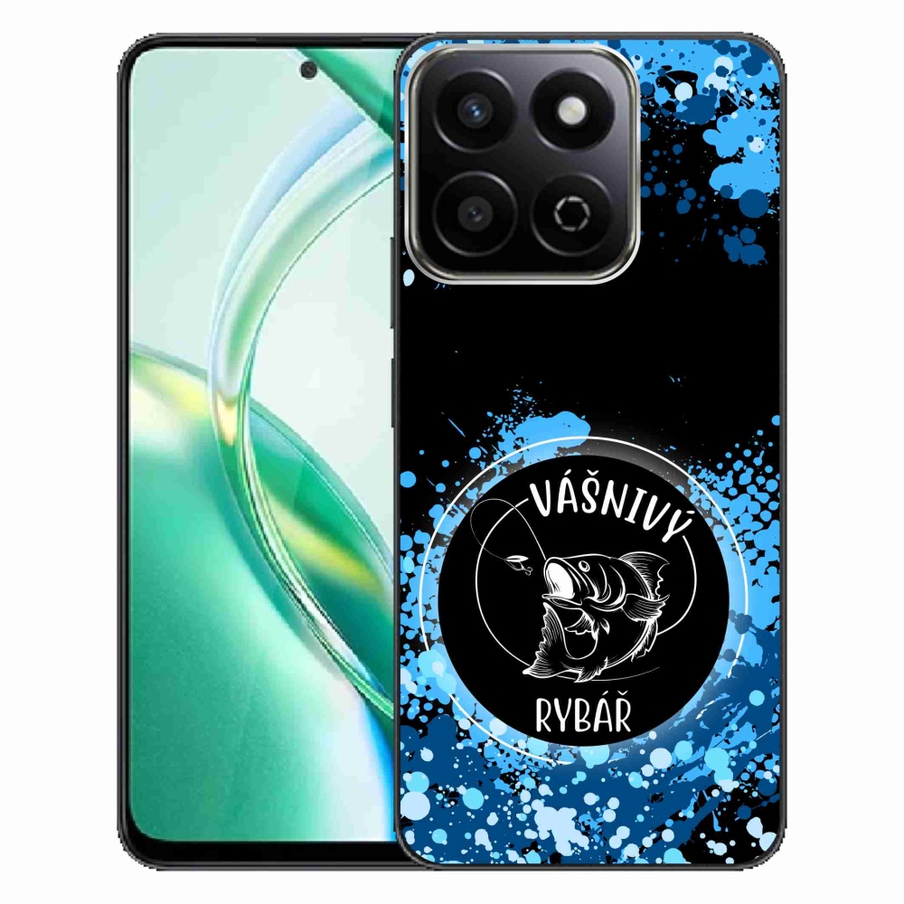 Zselés borító mmCase a Honor 200 Smart 5G készülékhez - szenvedélyes halász fekete háttérrel