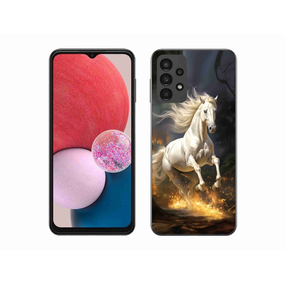 Zselés borítás mmCase Samsung Galaxy A13 4G - fehér ló 2