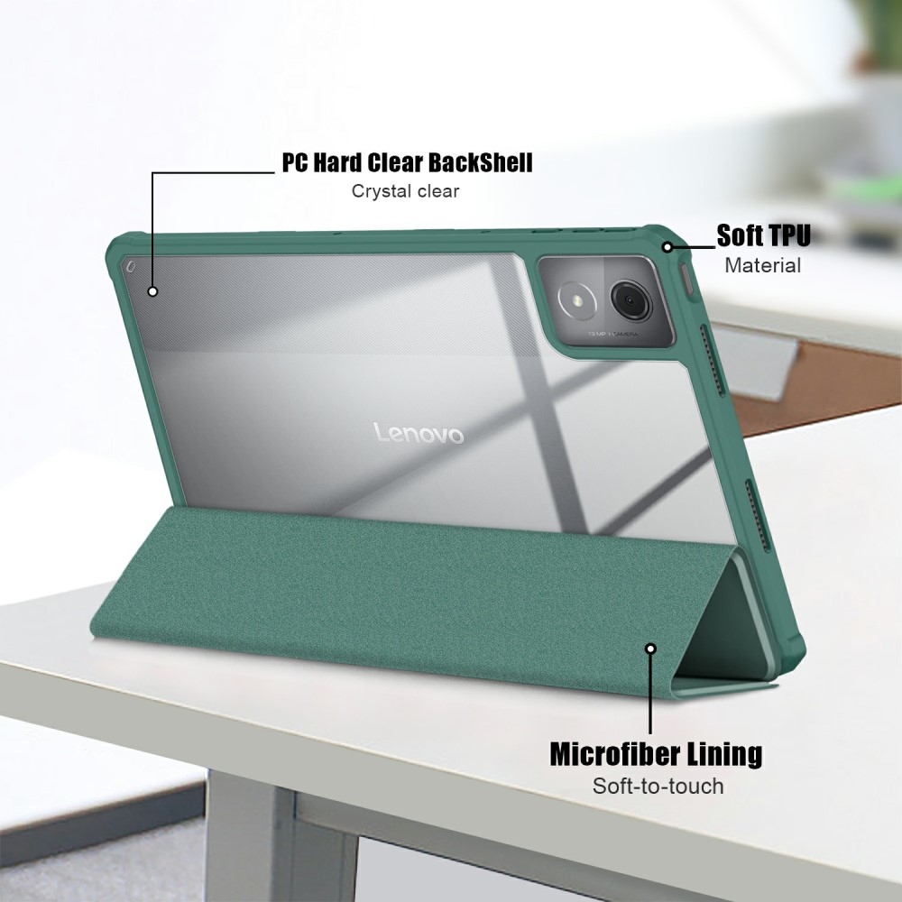 Ügyes záró tok Lenovo Tab K11 Plus táblagéphez - zöld