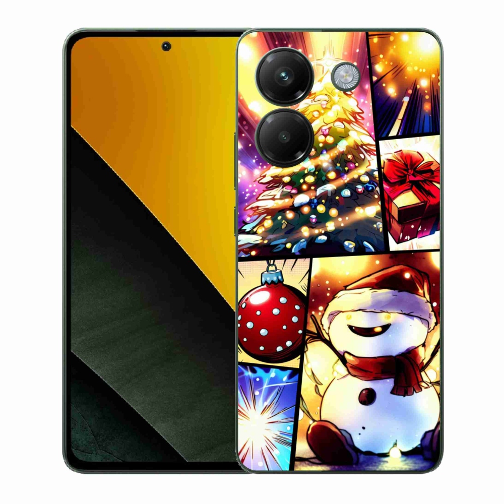 Gél borítás mmCase a Xiaomi Poco M7 Pro 5G számára - karácsonyi motívumok 1