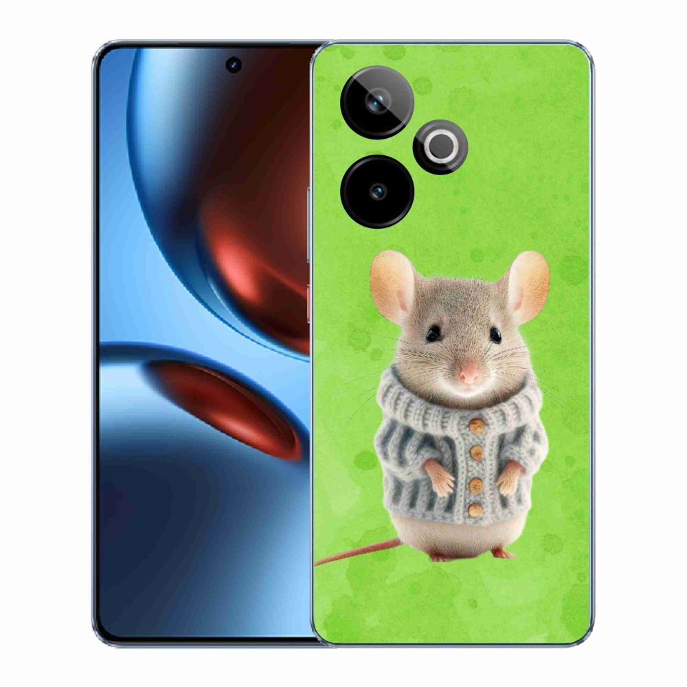 Rugalmas gél tok mmCase képpel a Realme GT 7 5G/GT 7T 5G számára - egér pulóverben