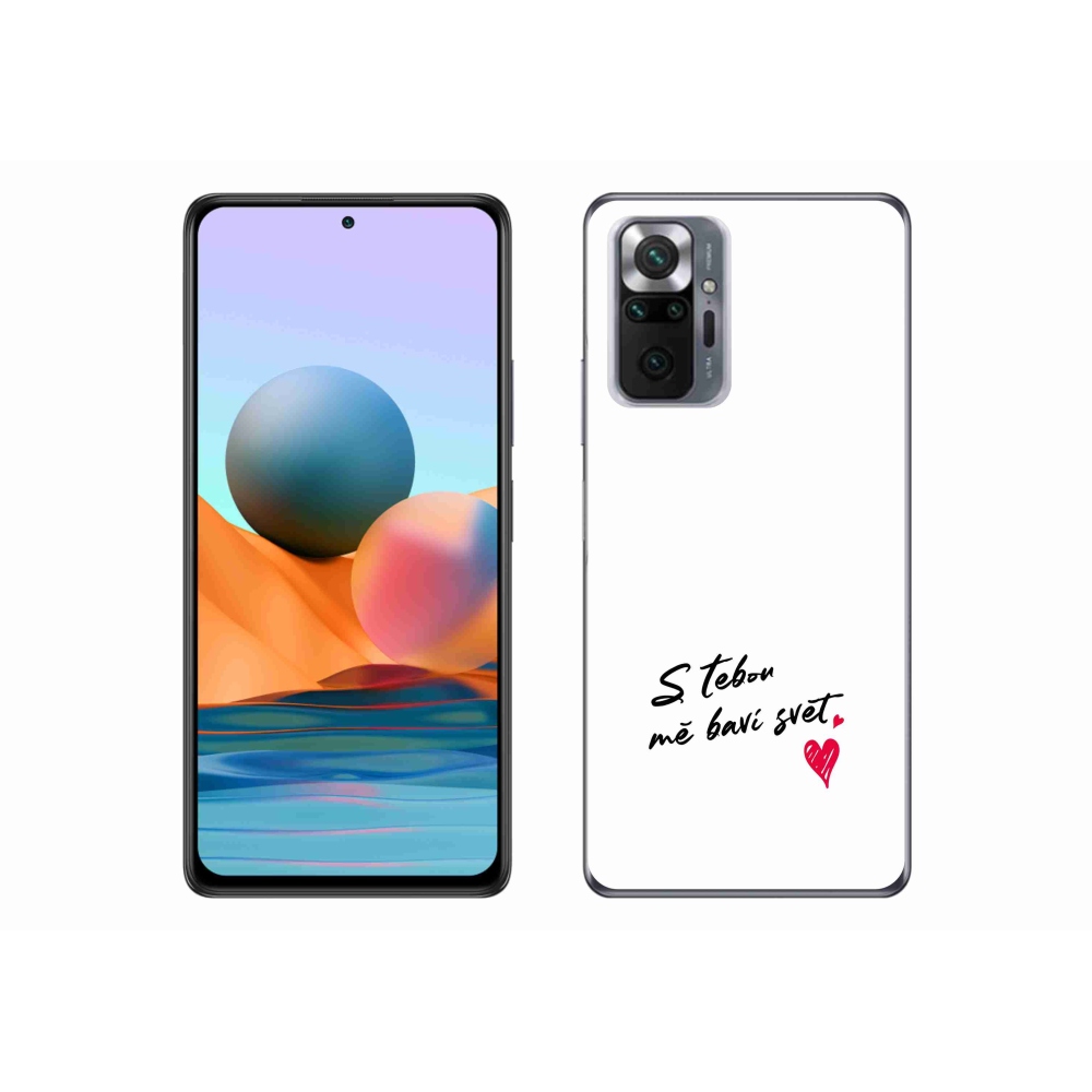Gél borító mmCase a Xiaomi Redmi Note 10 Pro készülékhez - szerelmes szöveg 1 fehér háttér