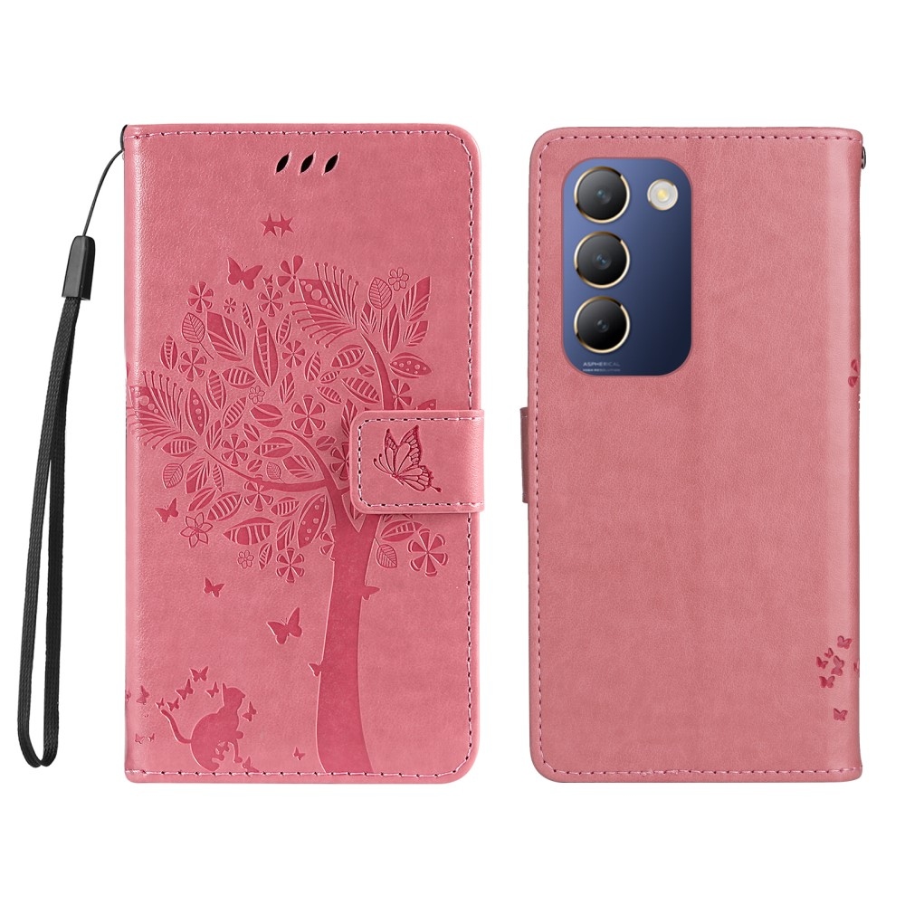 Fa könyv tok a Vivo V40 SE 4G/5G készülékhez - rózsaszín