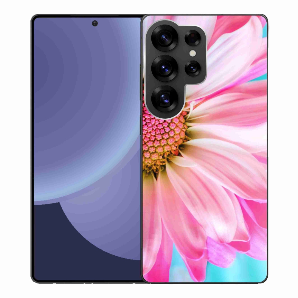 Gél védőhuzat mmCase Samsung Galaxy S25 Ultra készülékhez - rózsaszín virág