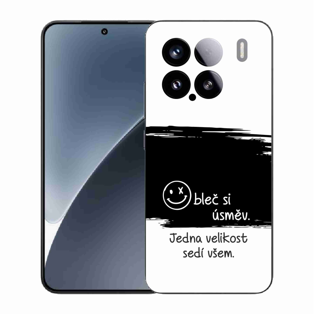 Gél borító mmCase a Xiaomi 15-hez - vicces szöveg 8 fekete és fehér háttérrel