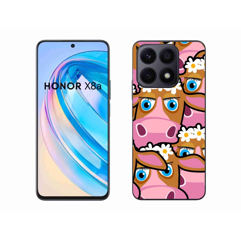 Zselés borítás mmCase a Honor X8a számára - karikatúrás tehenek