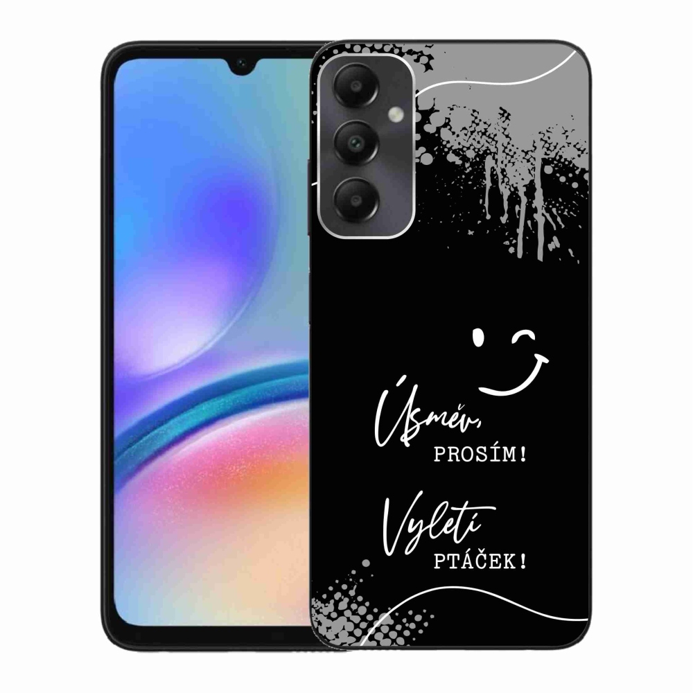 Gél borító mmCase Samsung Galaxy A05s készülékhez - vicces szöveg 4 fekete háttér