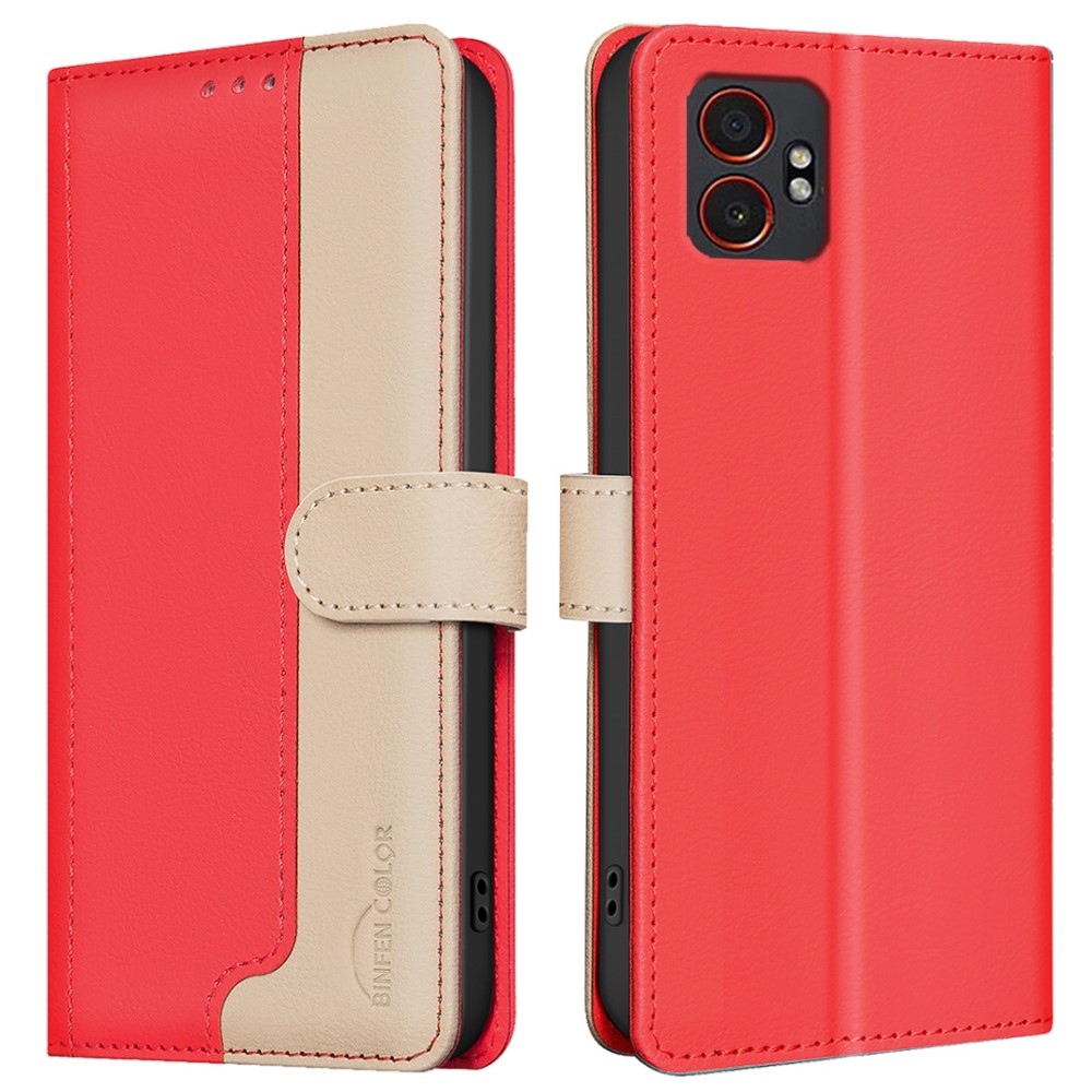 BNF DUO könyvtáska Samsung Galaxy Xcover 7 Pro készülékhez - piros színben