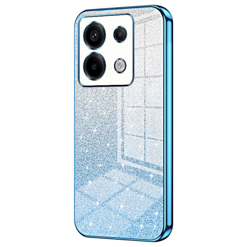Vágott zselés csillogó tok Xiaomi Redmi Note 13 Pro 5G/Poco X6 5G - kék