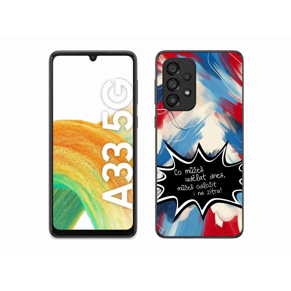 Gél borító mmCase Samsung Galaxy A33 5G - vicces szöveg 9 fekete háttér