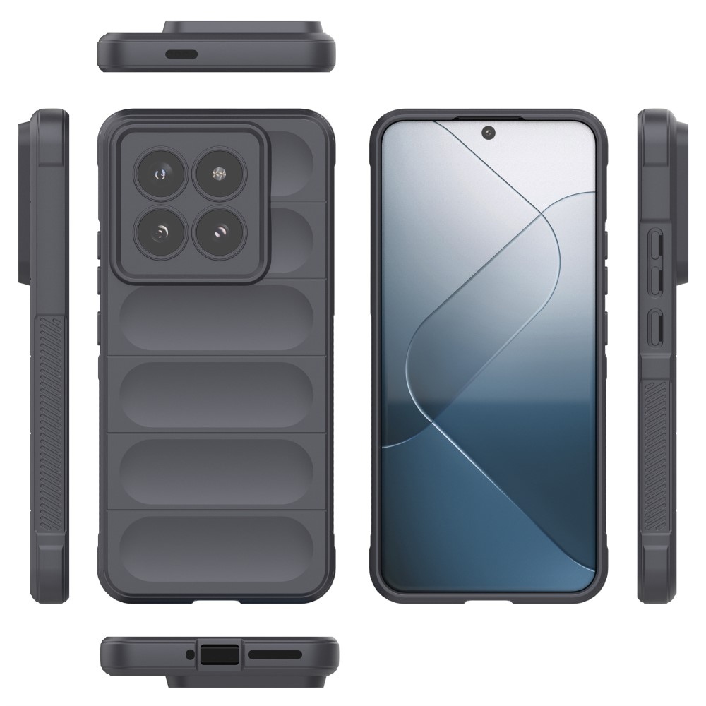 Rugg tartós zselés tok Xiaomi 14 Pro - sötétszürke