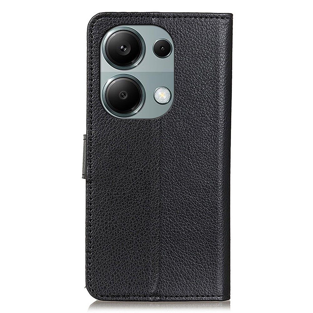 Litchie könyv tok Xiaomi Redmi Note 13-hoz - fekete
