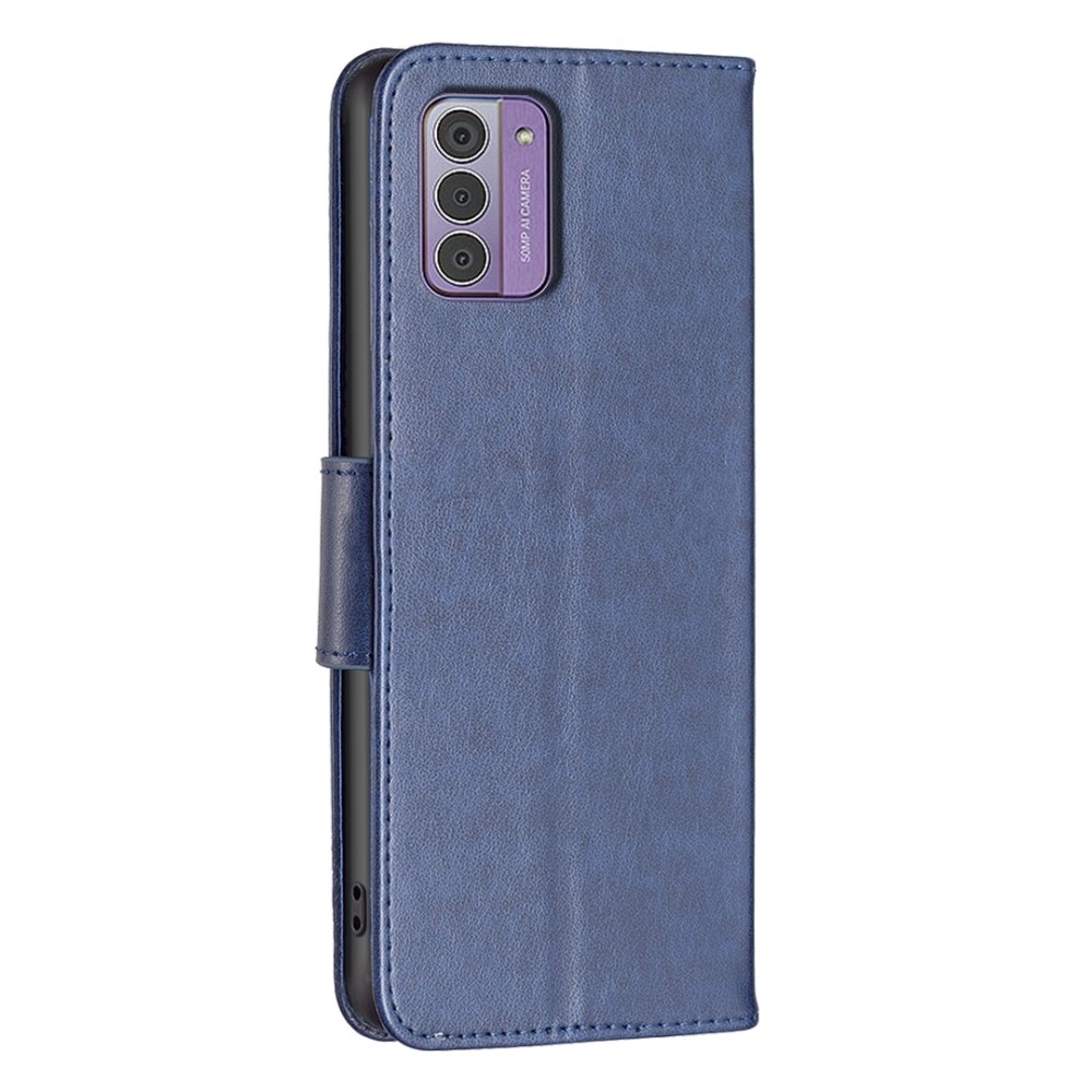 Pillangó könyvtáska Nokia G42-hez - sötétkék