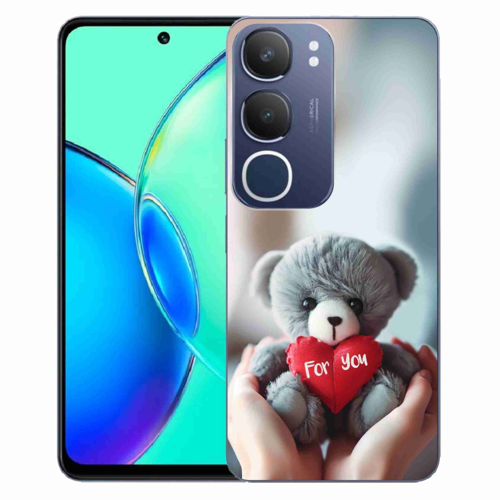 Gél borítás mmCase a Vivo Y19s készülékhez - mackó a szerelmesek számára