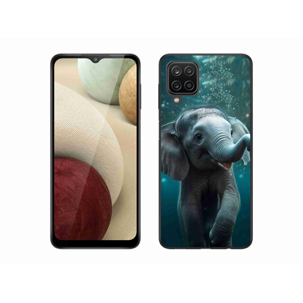 Zselés borítás mmCase Samsung Galaxy M12 - elefánt a víz alatt