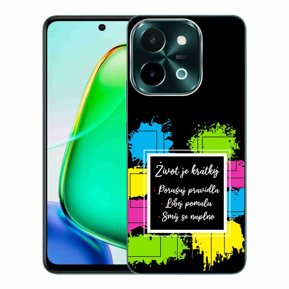 Gél borítás mmCase a Vivo Y28-on - Idézet 5 fekete háttér
