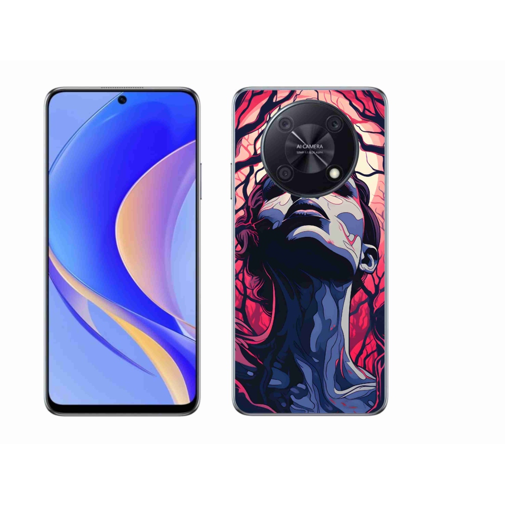 Gél borítás mmCase a Huawei Nova Y90-en - absztrakt arc