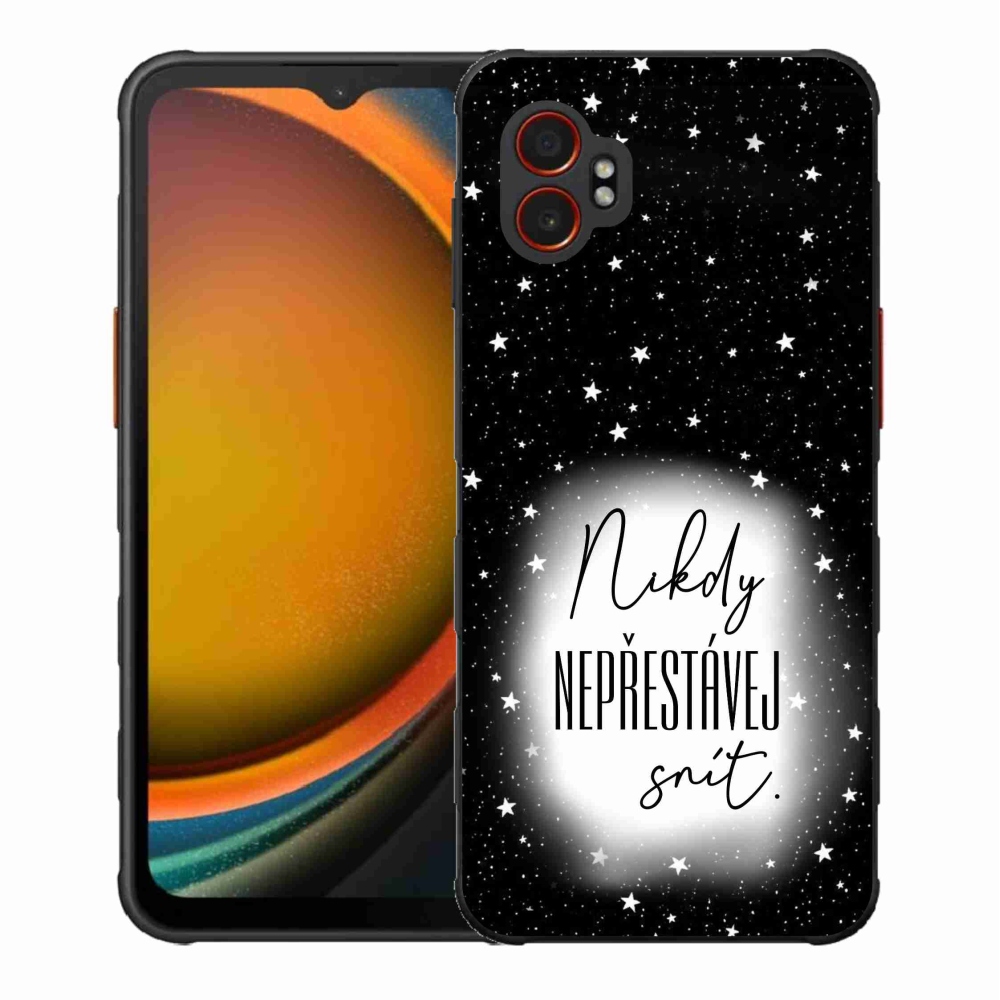 Gél borítás mmCase Samsung Galaxy Xcover 7 Pro - Idézet 1 fehér és fekete háttérrel