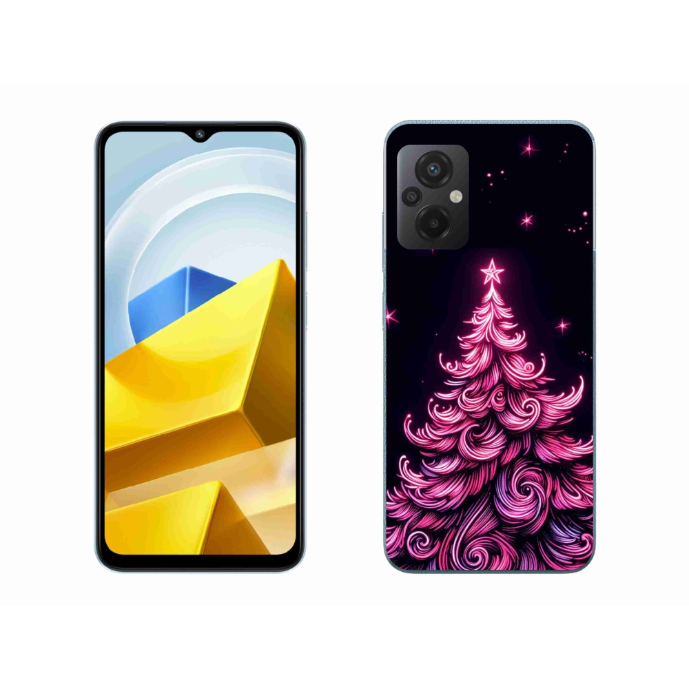 Gél borítás mmCase a Xiaomi Poco M5 4G-hez - neon karácsonyfa 2