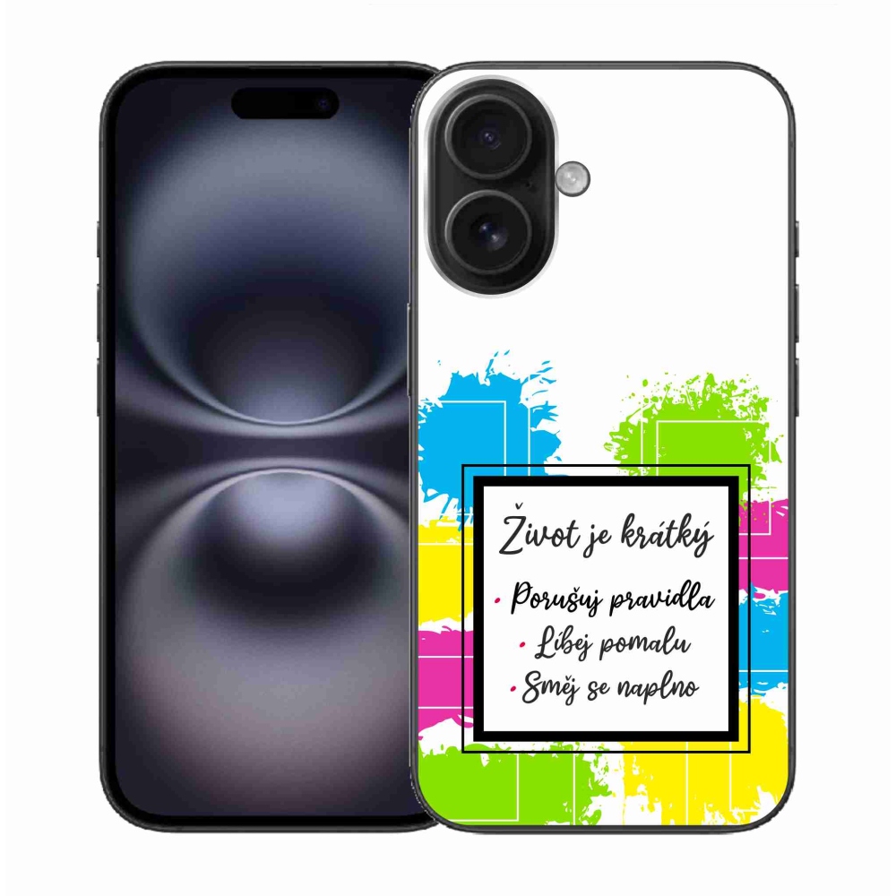 Gél borítás mmCase iPhone 16-hoz - idézem 5 fehér háttér