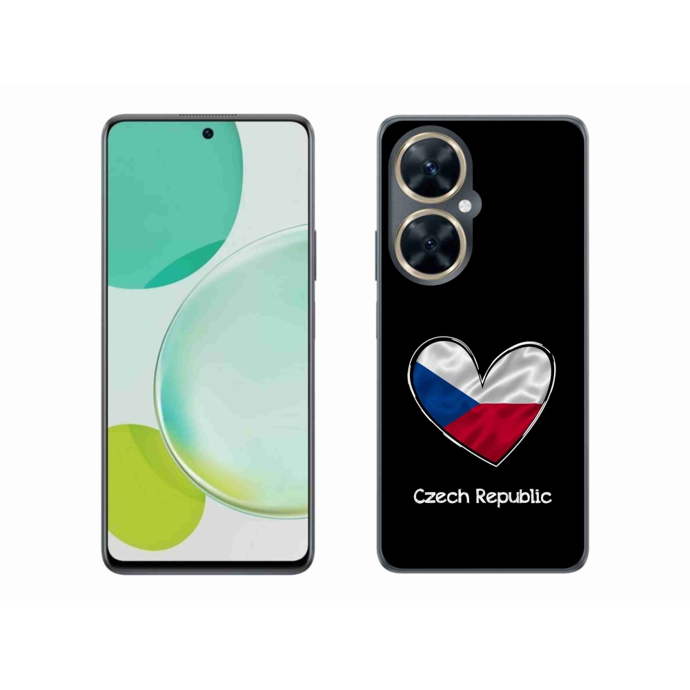 Gél borító mmCase a Huawei Nova 11i - zászló szív fekete háttérrel