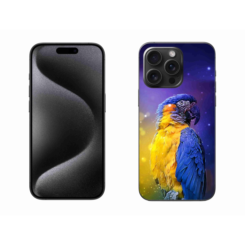 Gél tok mmCase iPhone 15 Pro Max készülékhez - papagáj ara 1
