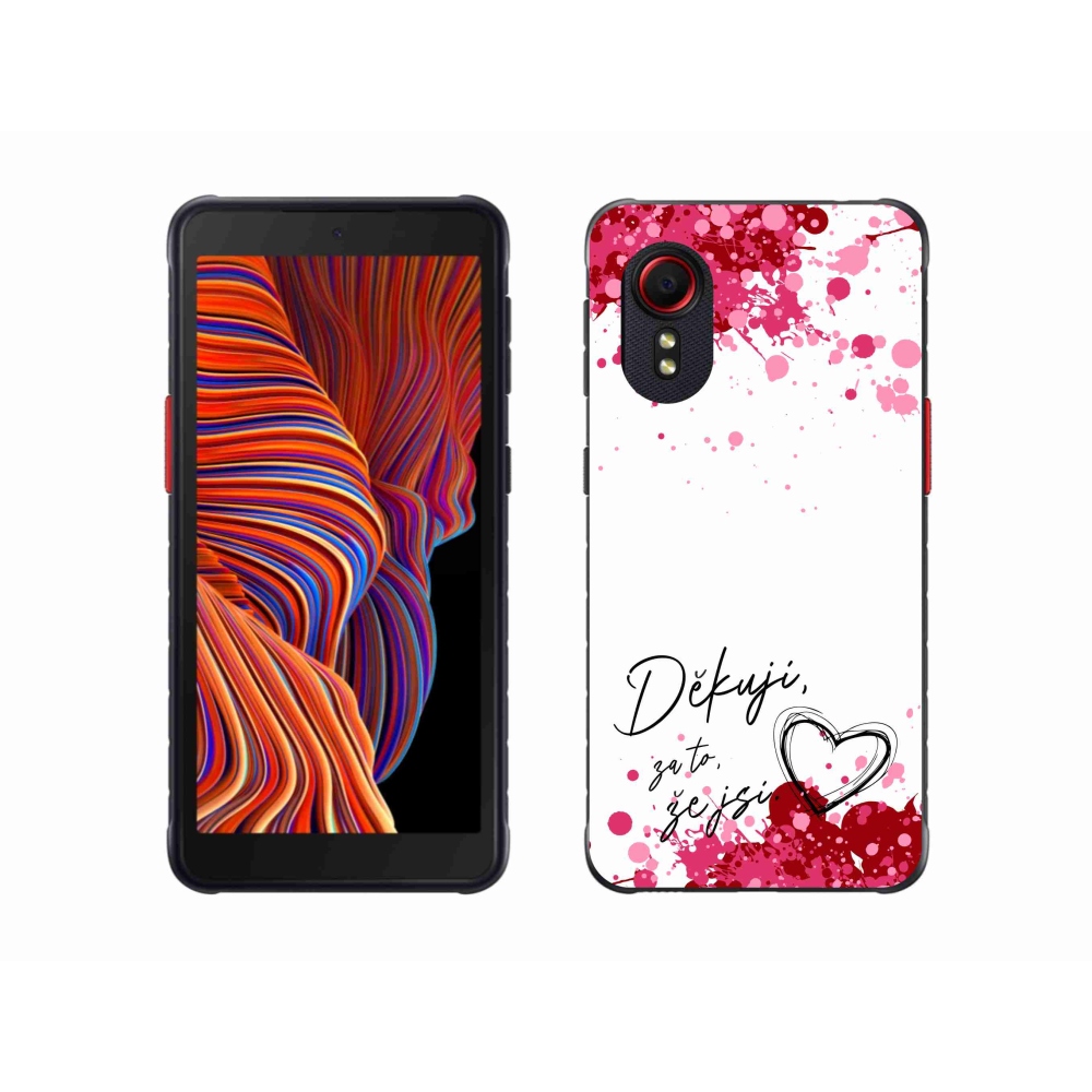 Gél borító mmCase Samsung Galaxy Xcover 5 készülékhez - text in love 2 fehér háttér