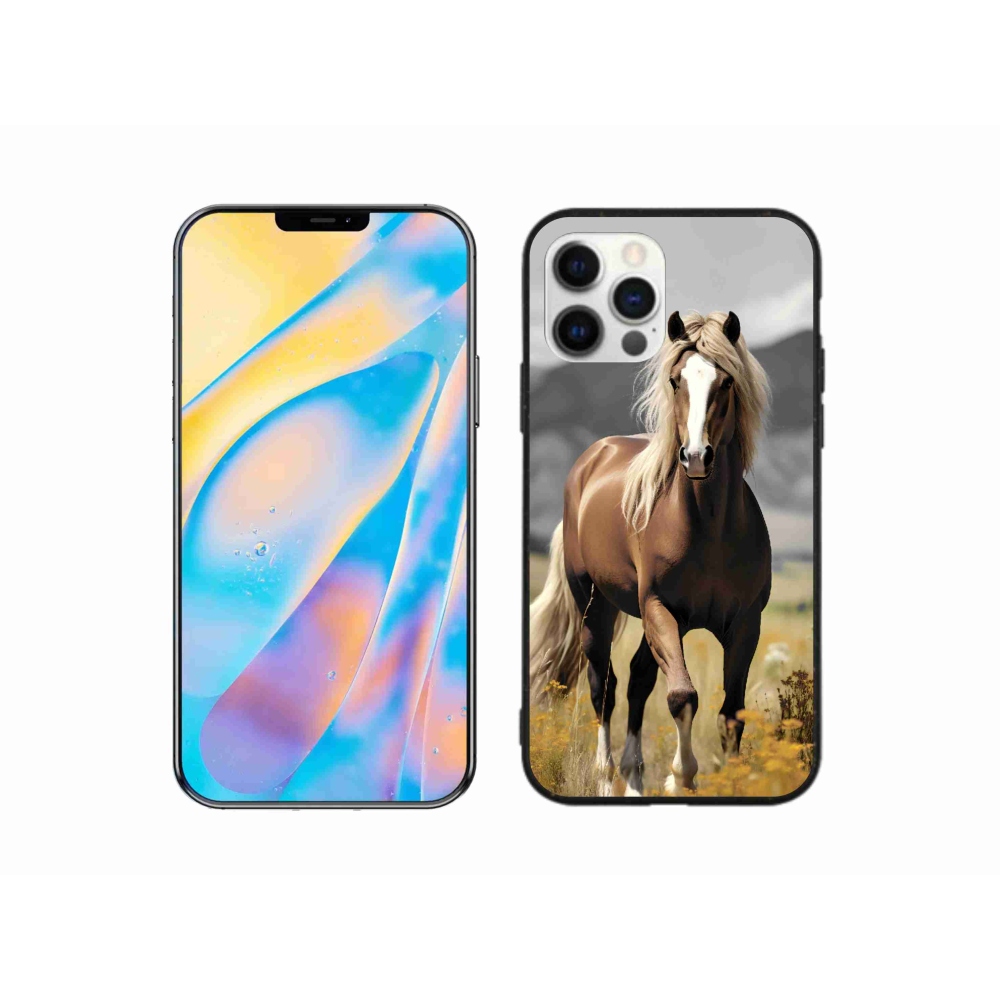Zselés borítás mmCase iPhone 12 Pro készülékhez - barna ló 1