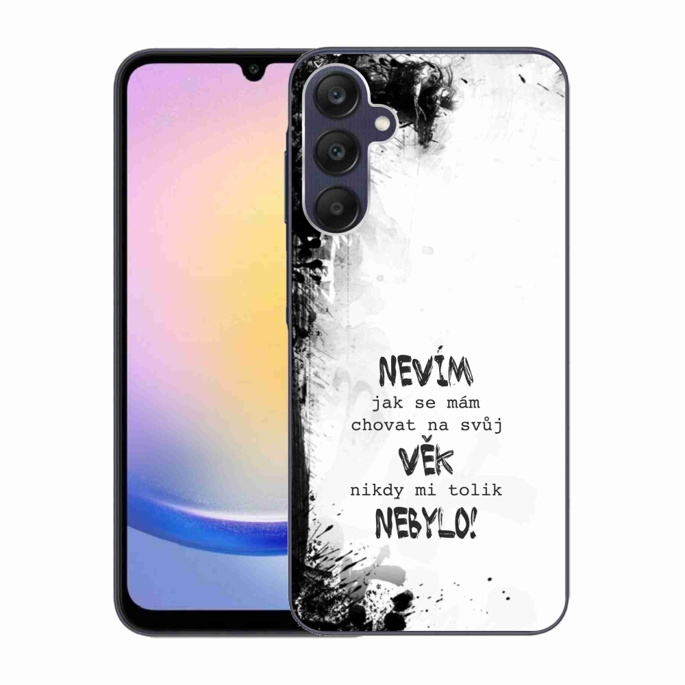 Gél borító mmCase Samsung Galaxy A25 5G - vicces szöveg 14 fehér háttér