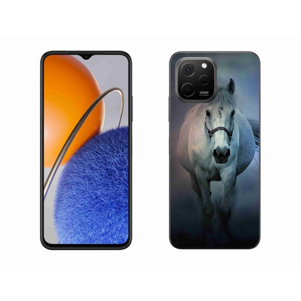 Gél tok mmCase a Huawei Nova Y61 készülékhez - futó fehér ló