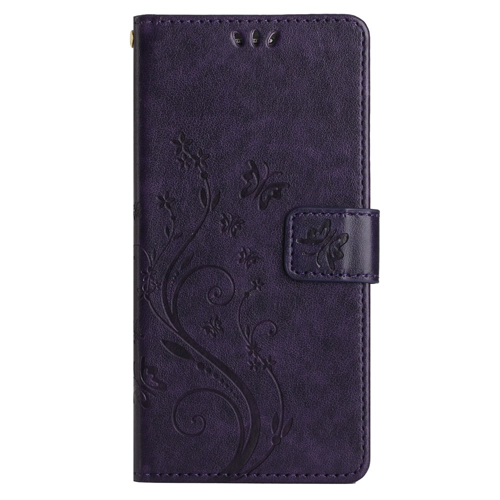 Virágok könyv tok Samsung Galaxy S23 FE - sötét lila