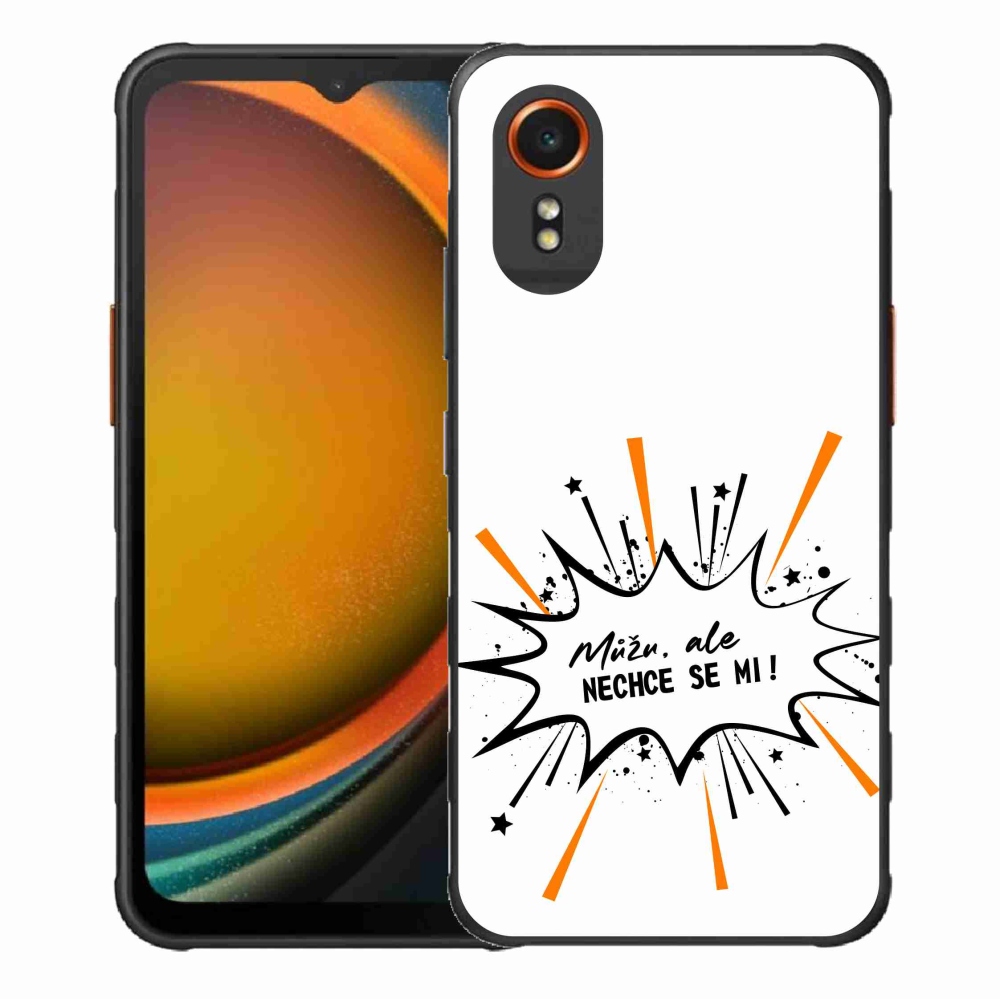 Gél borító mmCase Samsung Galaxy Xcover 7 készülékhez - vicces szöveg 11 fehér háttér