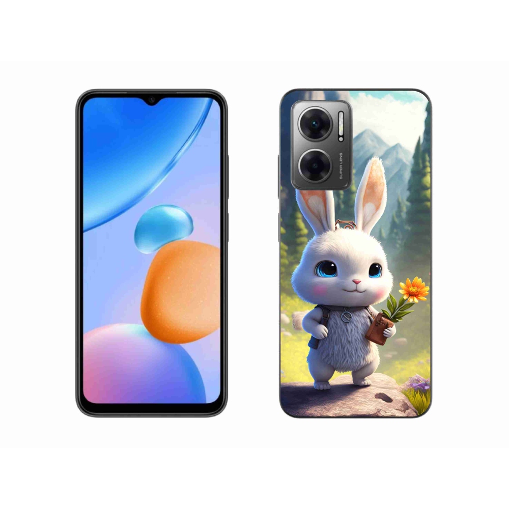 Gél borítás mmCase a Xiaomi Redmi 10 5G-hez - aranyos nyuszi