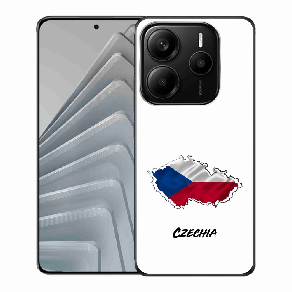 Gél borítás mmCase a Xiaomi Redmi Note 14 5G - Csehország fehér háttérrel
