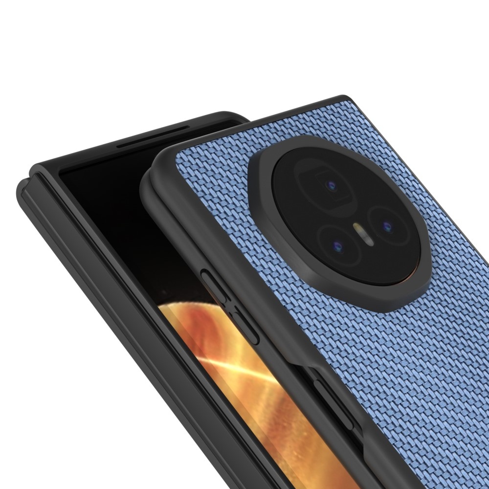 Karbon műanyag tok műbőrrel Honor Magic V3-hoz - világoskék