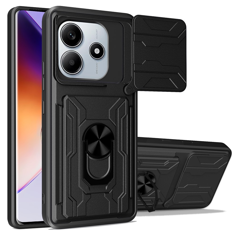 Csúszós, tartós borítás a Xiaomi Redmi Note 14 5G-hez - fekete