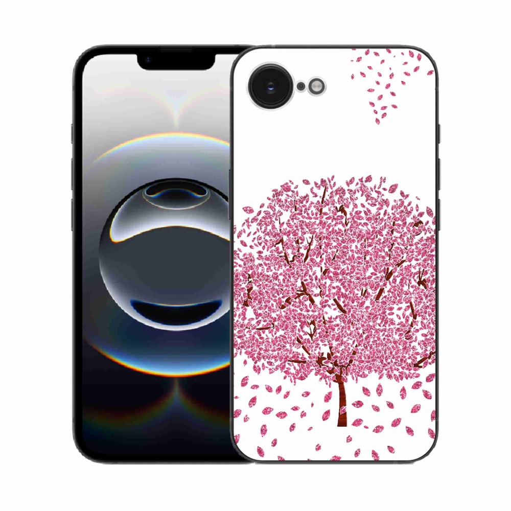 Zselés borítás mmCase iPhone 16e készülékhez - rajzfilmfa levelekkel