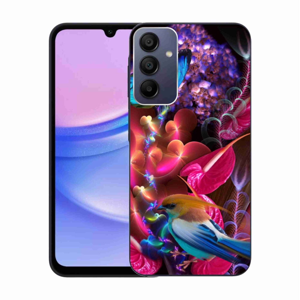 Zselés borítás mmCase Samsung Galaxy A15 4G/5G - színes virágok