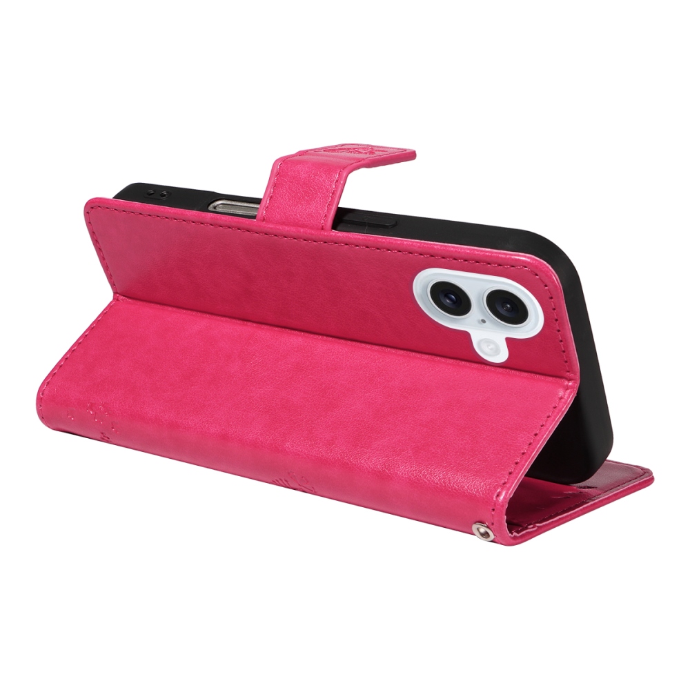 Fák könyvtáska iPhone 17-re - rózsaszín