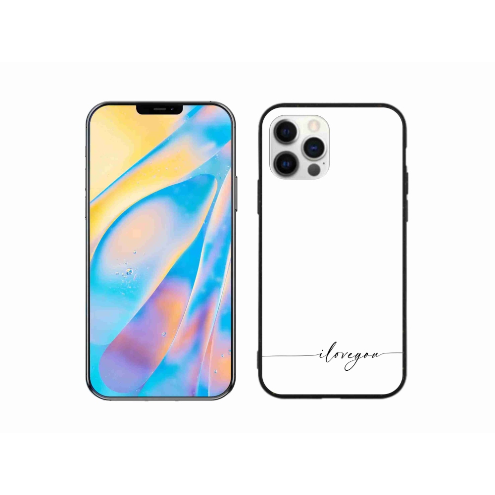 Gél borítás mmCase iPhone 12 Pro készülékhez - Szeretlek fehér háttérrel